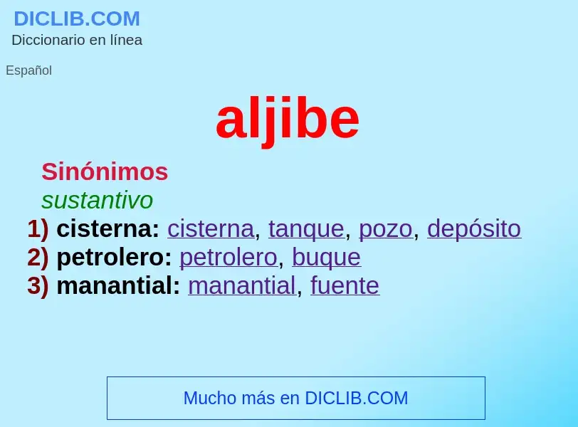 O que é aljibe - definição, significado, conceito