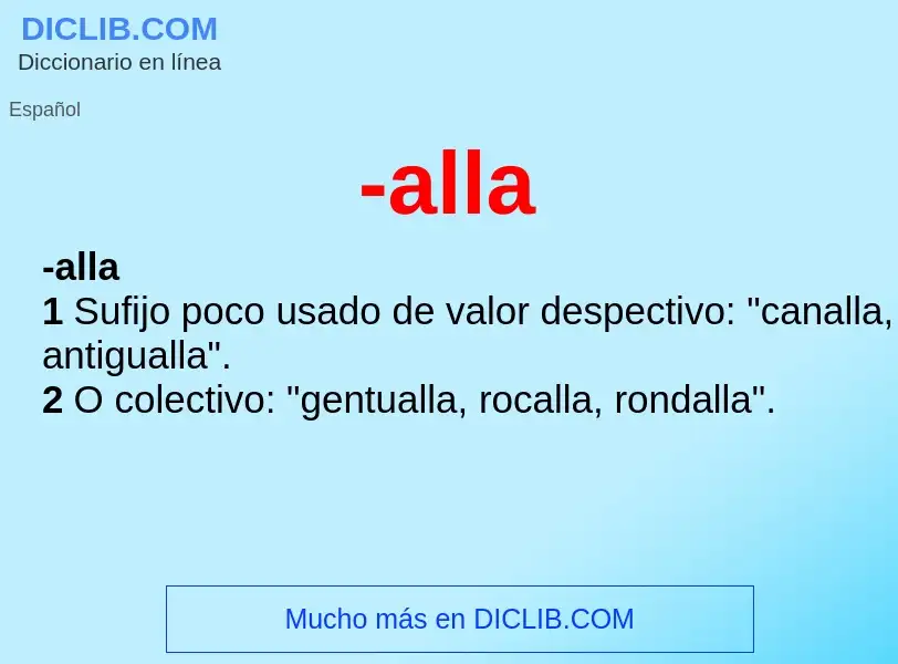 Wat is -alla - definition