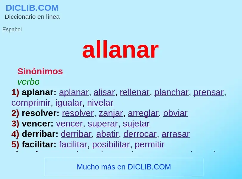 Was ist allanar - Definition