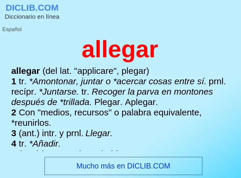 What is allegar - definition