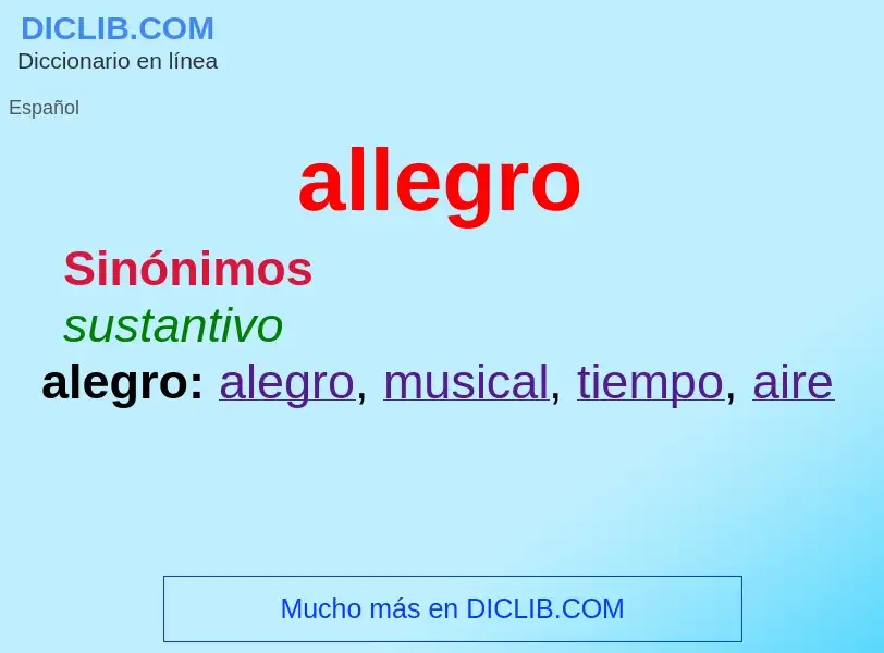 ¿Qué es allegro? - significado y definición