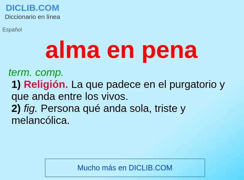 O que é alma en pena - definição, significado, conceito