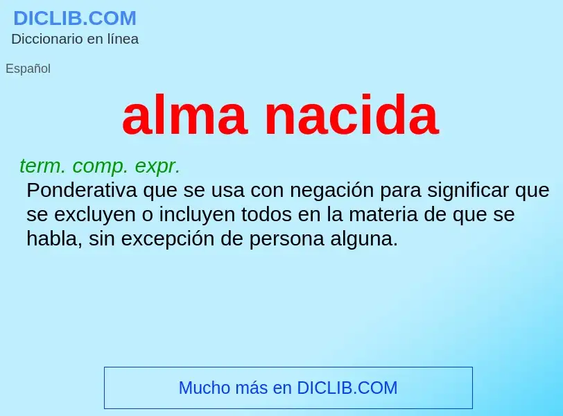 What is alma nacida - definition