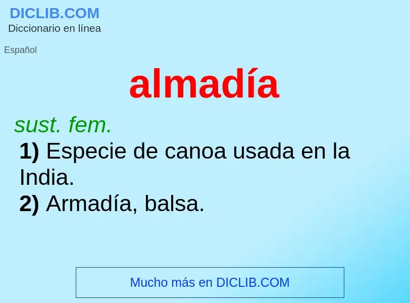 What is almadía - definition