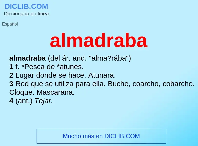 What is almadraba - definition