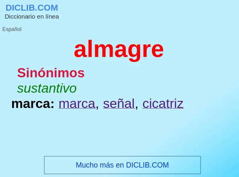 What is almagre - definition