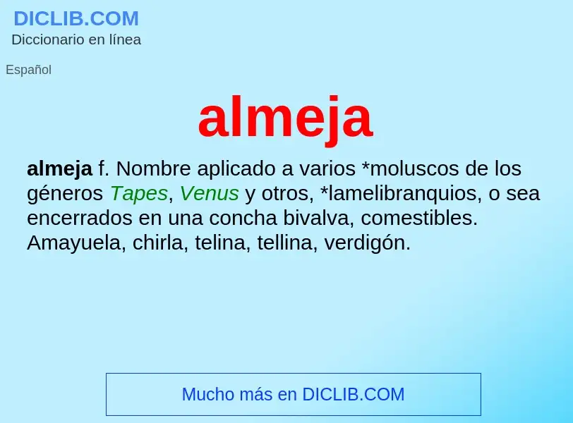 What is almeja - definition