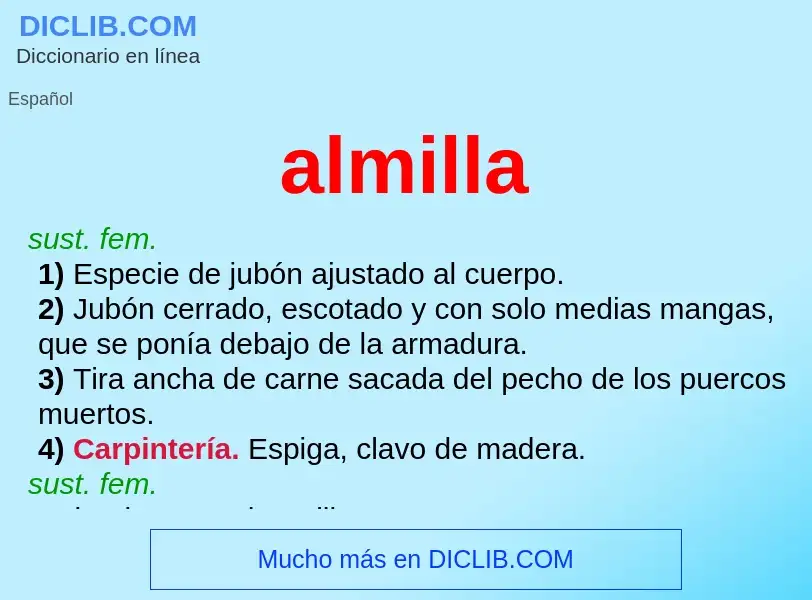 What is almilla - meaning and definition