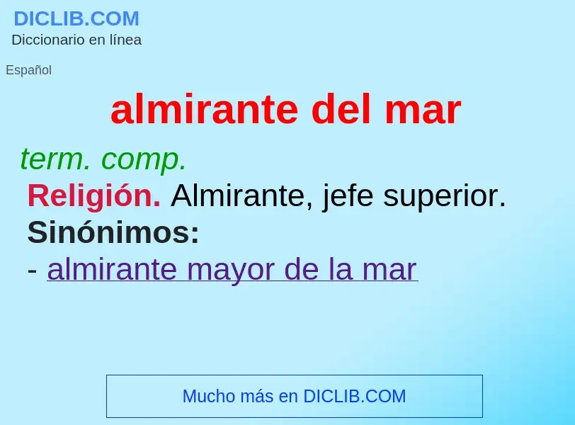 Was ist almirante del mar - Definition