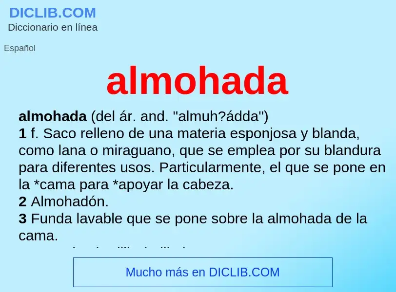 ¿Qué es almohada? - significado y definición