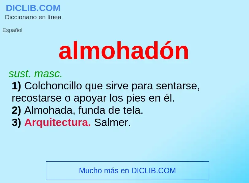 O que é almohadón - definição, significado, conceito