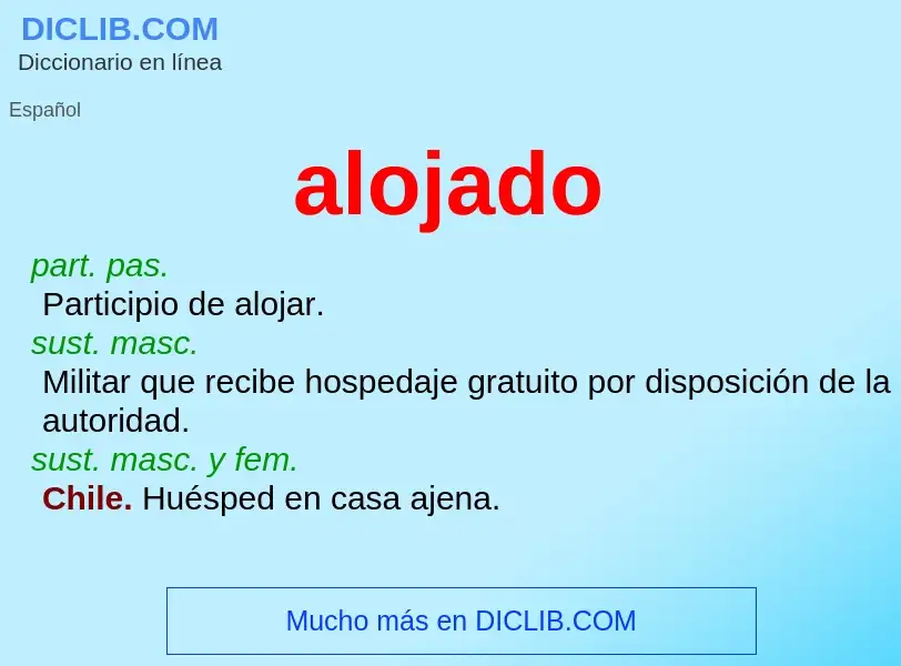 Wat is alojado - definition