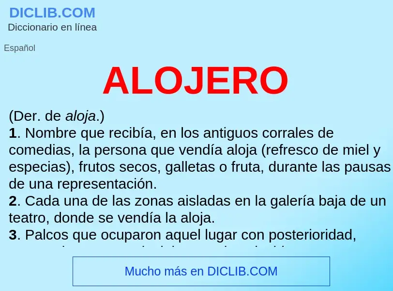 What is ALOJERO - definition