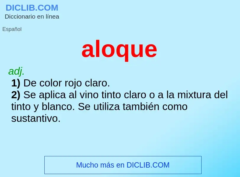 Wat is aloque - definition