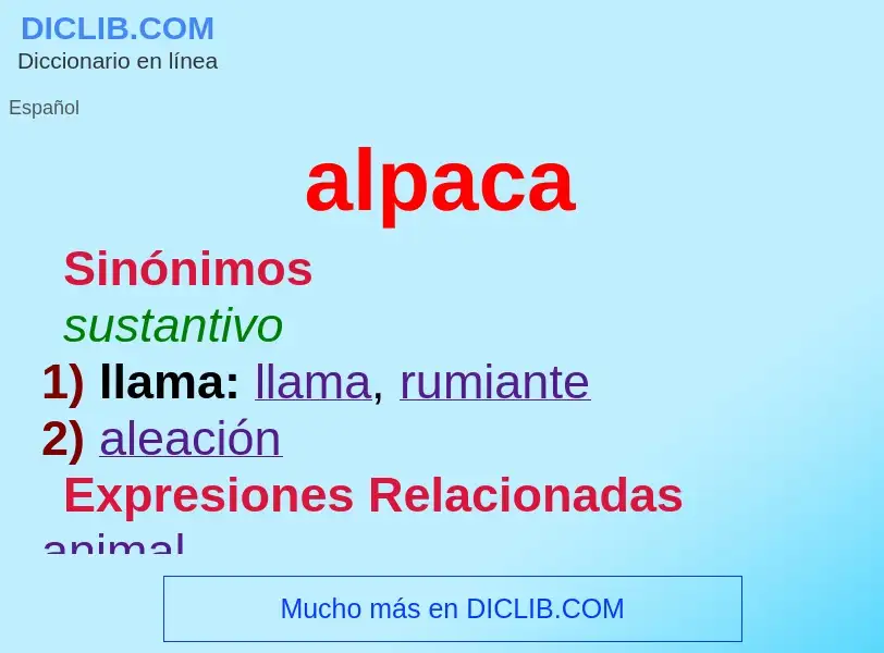 Wat is alpaca - definition