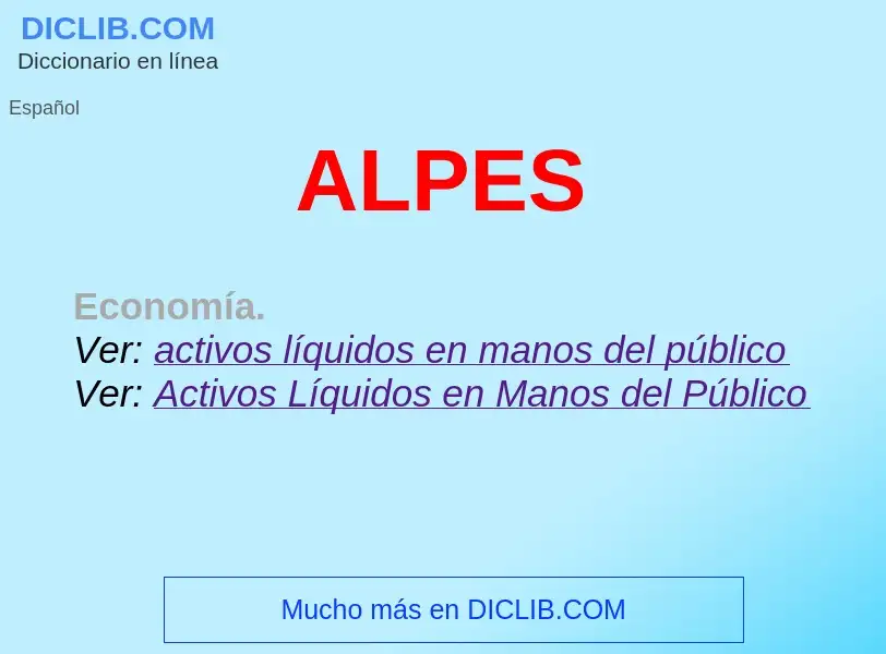 What is ALPES - meaning and definition