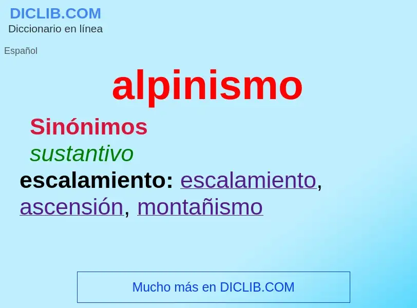 What is alpinismo - meaning and definition