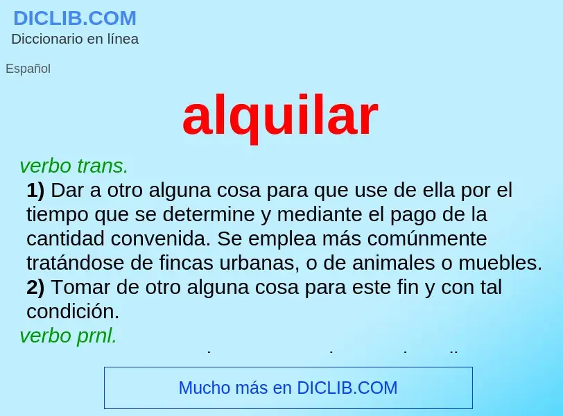 What is alquilar - meaning and definition