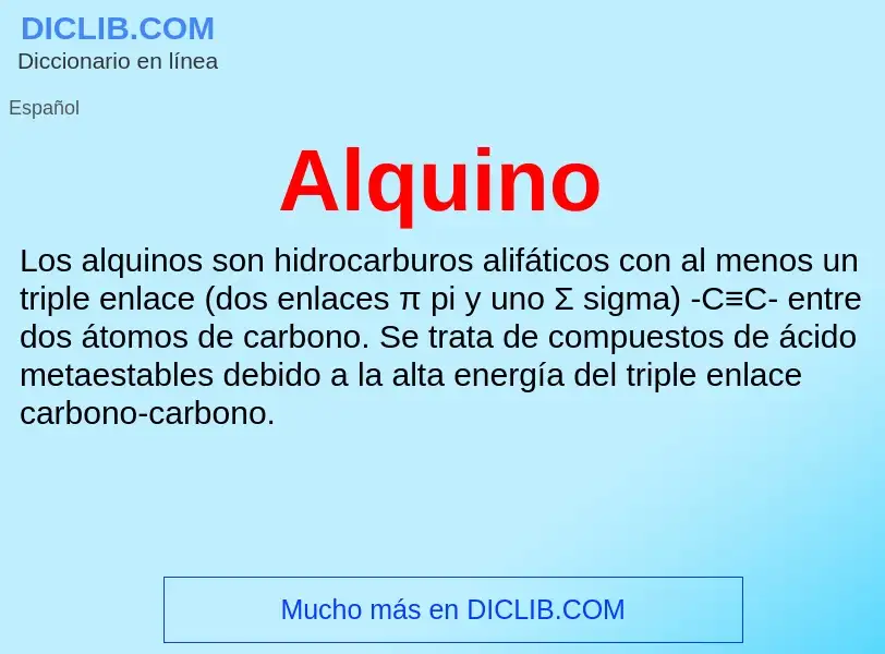 ¿Qué es Alquino? - significado y definición