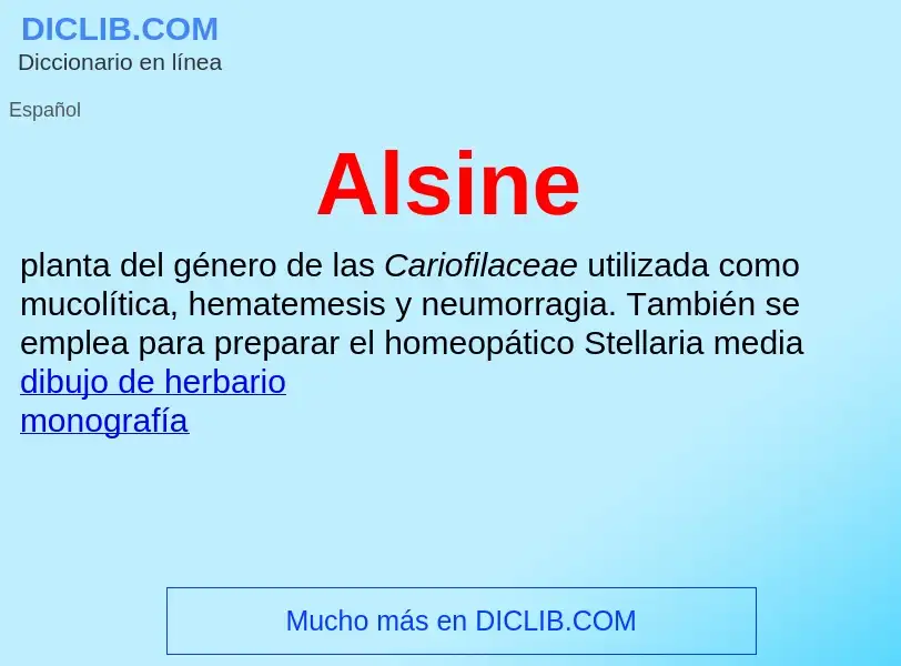 ¿Qué es Alsine? - significado y definición