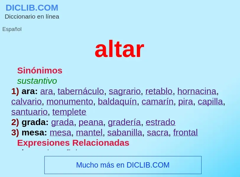 Wat is altar - definition