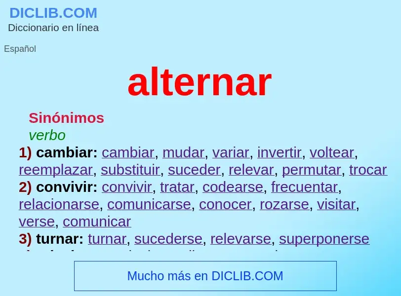 What is alternar - meaning and definition