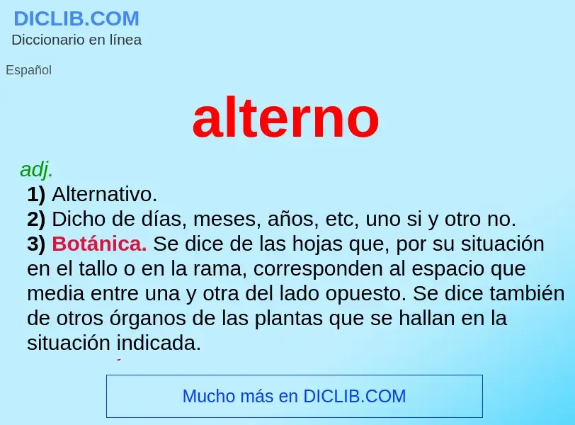 What is alterno - definition