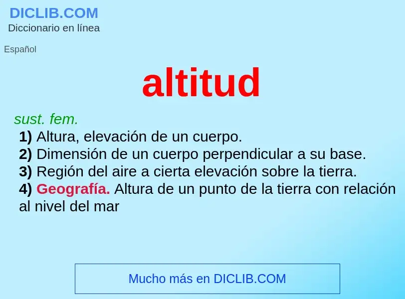 What is altitud - definition