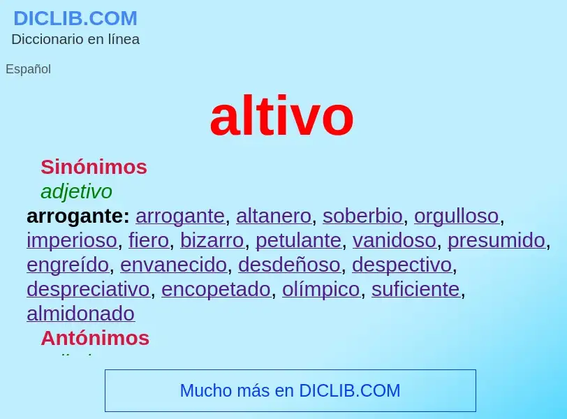 Wat is altivo - definition