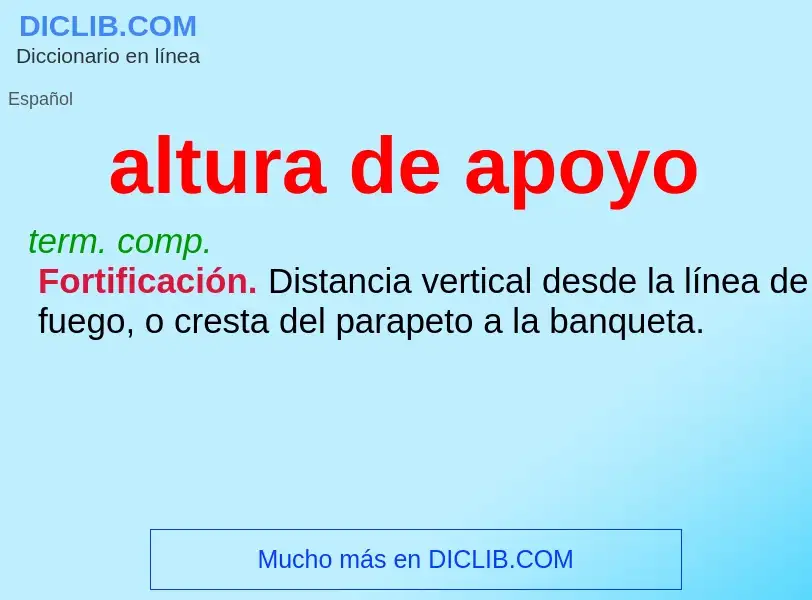 What is altura de apoyo - definition