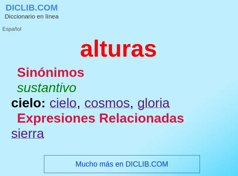 What is alturas - definition