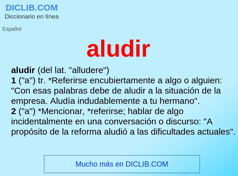 O que é aludir - definição, significado, conceito