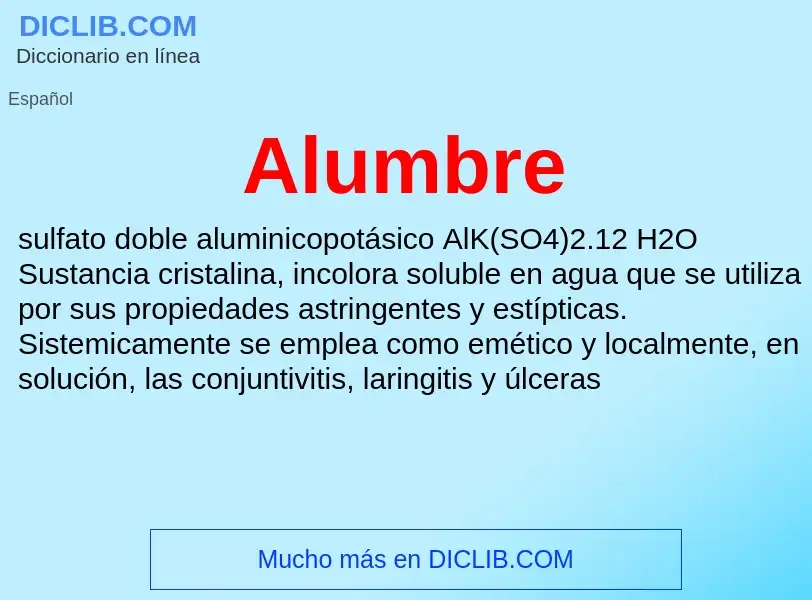 What is Alumbre - definition