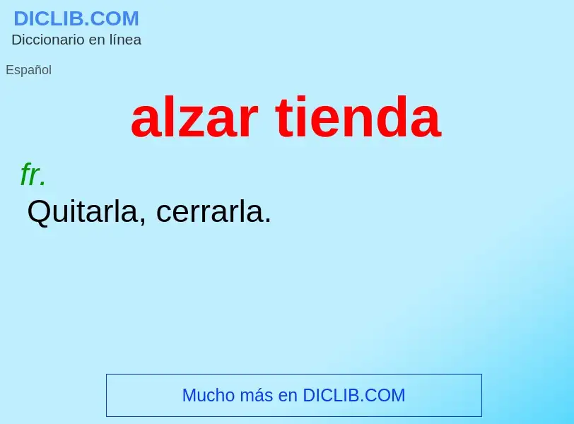 Wat is alzar tienda - definition