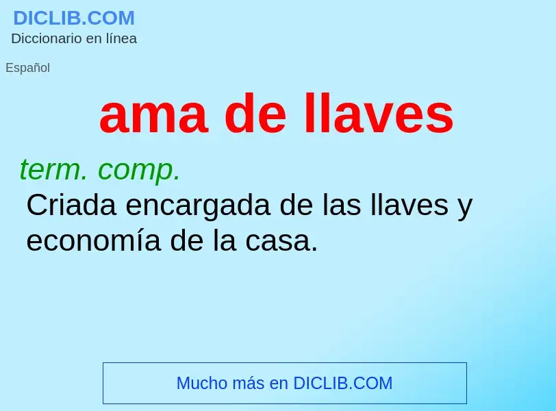 What is ama de llaves - definition