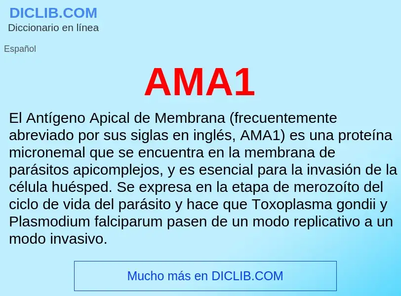 ¿Qué es AMA1? - significado y definición