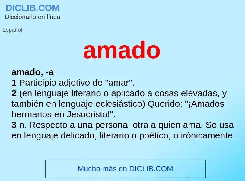 What is amado - meaning and definition