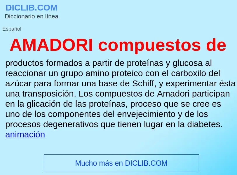 ¿Qué es AMADORI compuestos de? - significado y definición