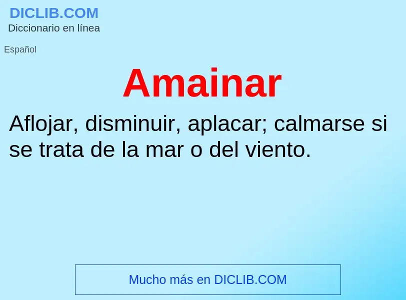 What is Amainar - definition