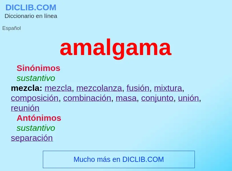 Wat is amalgama - definition