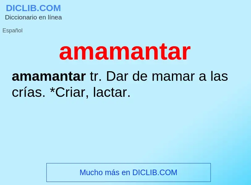 Wat is amamantar - definition