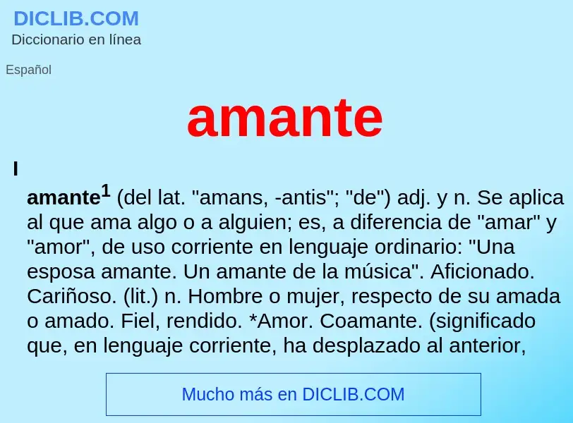 O que é amante - definição, significado, conceito