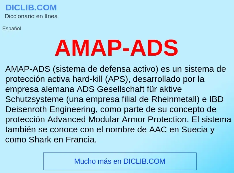 ¿Qué es AMAP-ADS? - significado y definición