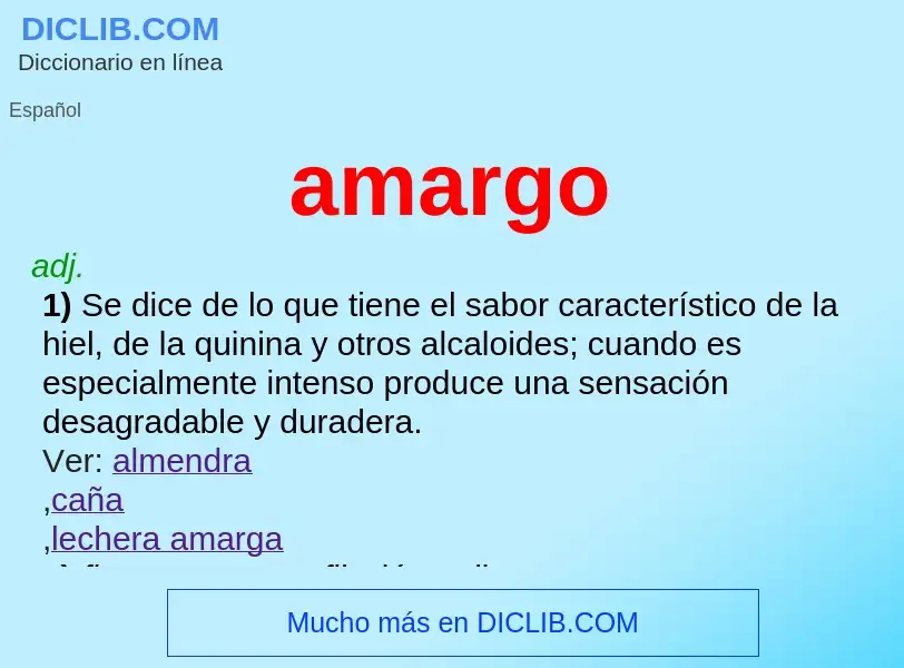 Was ist amargo - Definition