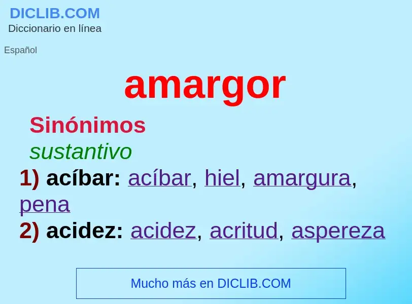 Was ist amargor - Definition