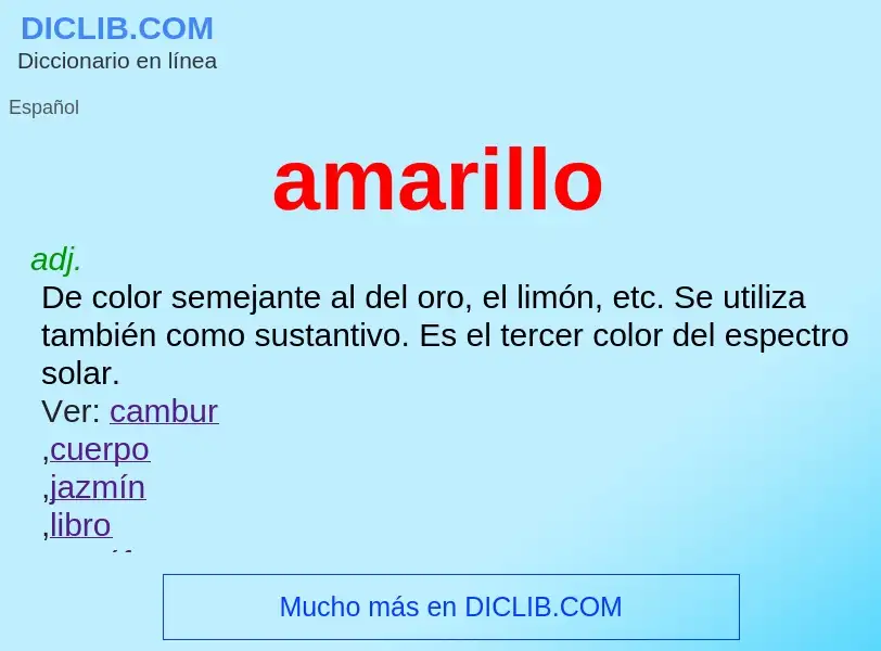 What is amarillo - meaning and definition