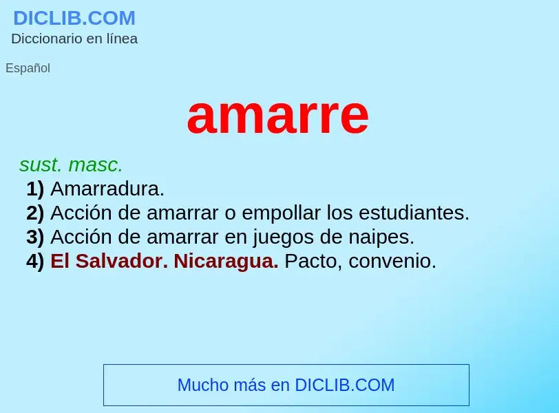 O que é amarre - definição, significado, conceito