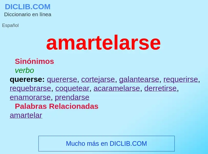 What is amartelarse - definition