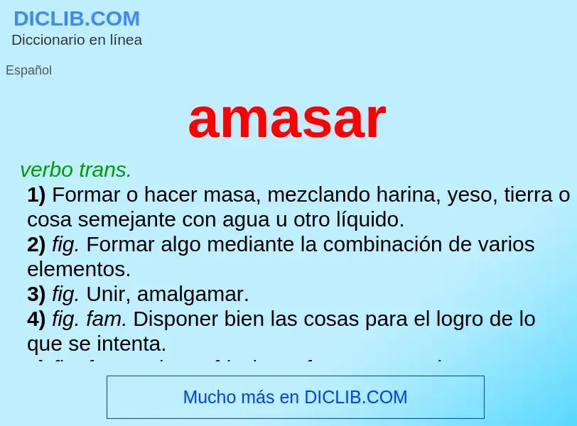 What is amasar - definition