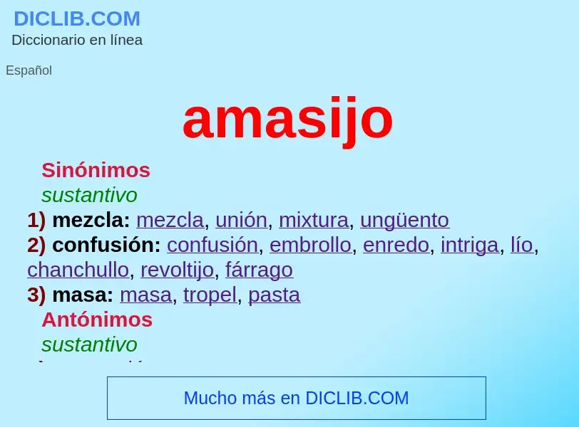 What is amasijo - definition